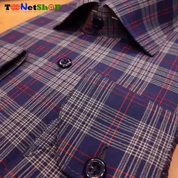 پیراهن چهارخونه مردانه آستین بلند کد 2208