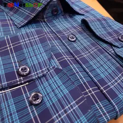 پیراهن چهارخونه مردانه آستین بلند کد 2206