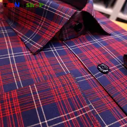 پیراهن چهارخونه مردانه آستین بلند کد 2205