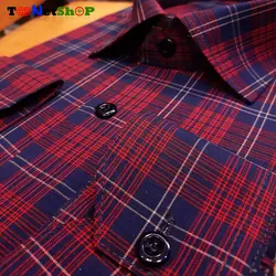 پیراهن چهارخونه مردانه آستین بلند کد 2205