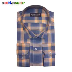 پیراهن چهارخونه مردانه آستین بلند کد 2197