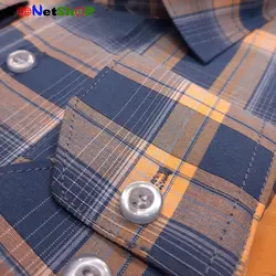 پیراهن چهارخونه مردانه آستین بلند کد 2197