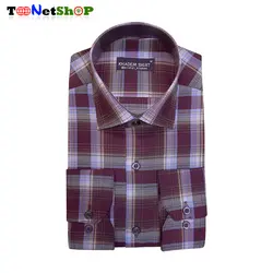 پیراهن چهارخونه مردانه آستین بلند کد 2195