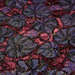 پارچه لباس مخمل مدل پولک دوزی کد 1156