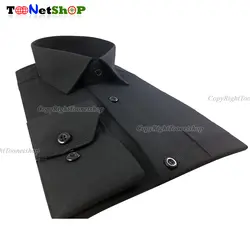 پیراهن مردانه مشکی بروجرد اصل کد 2076 | تترون بروجرد 70% نخ - تونت شاپ