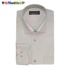 پیراهن مردانه آستین کوتاه شکلاتی فلورا کد 2172