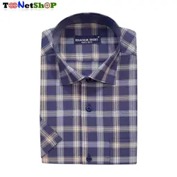 پیراهن چهارخانه مردانه نخی کد 2146