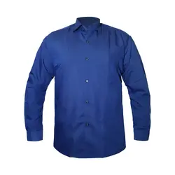 مشخصات ، قیمت و خرید پیراهن مردانه آبی کاربنی | تترون 50% نخ - فروشگاه اینترنتی تونت شاپ