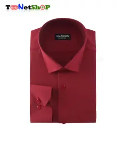 فروش ویژه پیراهن مردانه زرشکی کد 2001 | فروشگاه اینترنتی تونت شاپ