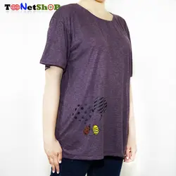 تیشرت دخترانه قواره دار ملانژ