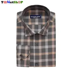 پیراهن چهارخانه مردانه نخی کد 2147