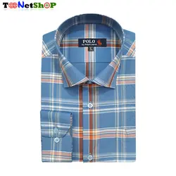 پیراهن چهارخانه مردانه نخی کد 2143