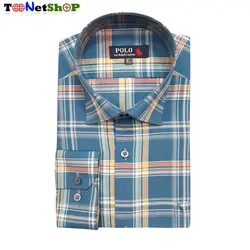 پیراهن چهارخانه مردانه نخی کد 2144