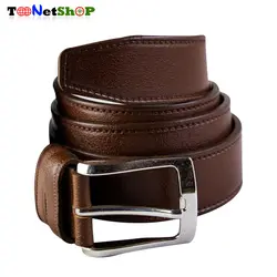 کمربند مردانه چرم طبیعی قهوه ای