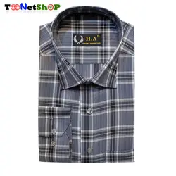 پیراهن چهارخانه مردانه نخی کد 2129