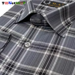 پیراهن چهارخانه مردانه نخی کد 2129