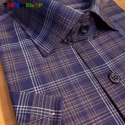 قیمت و خرید پیراهن چهارخانه ریز مردانه آستین کوتاه قهوه ای | - فروشگاه تونت شاپ