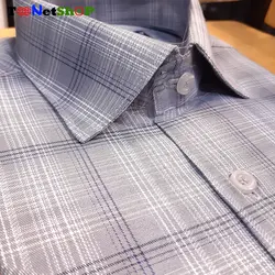 قیمت و خرید پیراهن چهارخانه ریز مردانه آستین کوتاه طوسی روشن | - فروشگا تونت شاپ