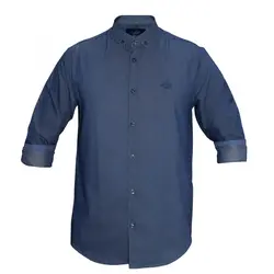 پیراهن جین آبی تیره مردانه پایتی جامه کد 20