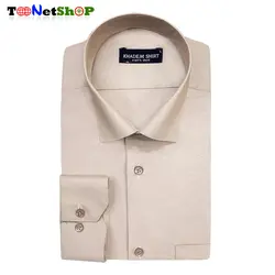 پیراهن مردانه کرم آستین کوتاه فلورا کد 2177