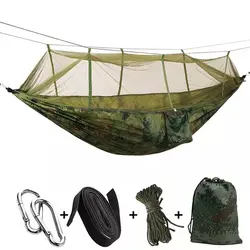 هموک پشه بند دار-ننو درختی توری دار چریکی Mosquito net hammock TF152 - فروشگاه لوازم کوهنوردی طوفان