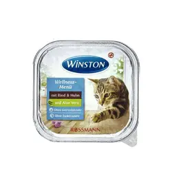 ووم گربه وینستون با طعم بیف و مرغ و آلوورا