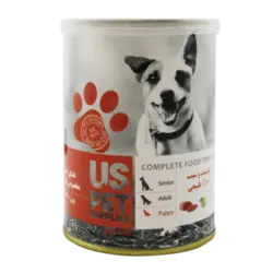 کنسرو توله سگ یو اس پت گوشت و سیب