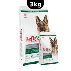 غذای خشک سگ باطعم گوشت بره، برنج و سبزیجات _ 3Kg