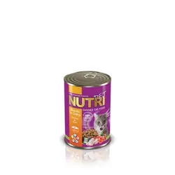 کنسرو گربه نوتری پت باطعم گوشت و مرغ _ Nutri Pet