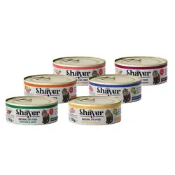 کنسرو گربه شایر با طعم مرغ و میگو _ Shayer