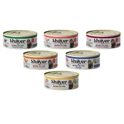 کنسرو گربه شایر با طعم مرغ و میگو _ Shayer