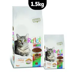 غذای خشک گربه رفلکس باطعم مرغ مدل مولتی کالر _ 1.5کیلوگرم