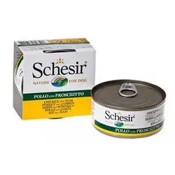 کنسرو سگ شسیر با طعم مرغ و ژامبون _schesir