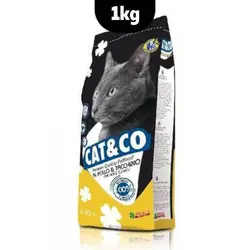 غذای خشک گربه کت اند کو با طعم بوقلمون و مرغ _ Cat and Co
