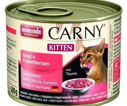 کنسرو بچه گربه کارنی باطعم گوشت گاو و دل بوقلمون  _ carny