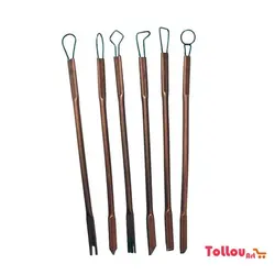 ابزار سفال فلزی گل کن بسته6عددی