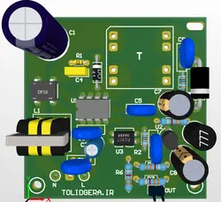 فایل pcb آلتیوم منبع تغذیه سوئیچینگ 15 ولت 1.5 آمپر - تولیدگرا