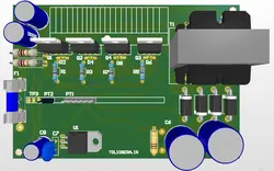 فایل pcb آلتیوم برد اینورتر 12- 24 ولت DC به 300 ولت DC (500 وات) - تولیدگرا