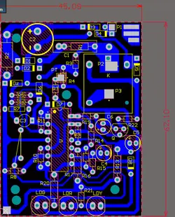 فایل pcb آلتیوم برد محافظ برق DIP