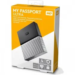 هارد اکسترنال وسترن دیجیتال مدل My-Passport-Ultra-schwarz-silber-4TB