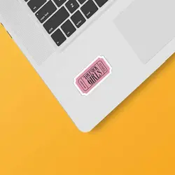 استیکر لپ تاپ طرح 01 black pink