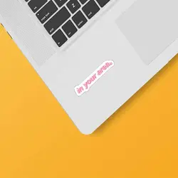 استیکر لپ تاپ طرح 11 black pink