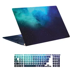 اسکین لپ تاپ طرح Space کد ۹۶ به همراه استیکر کیبورد