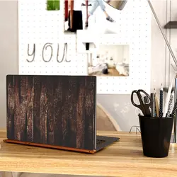 استیکر لپ تاپ طرح Wood کد ۱۸ به همراه استیکر کیبورد