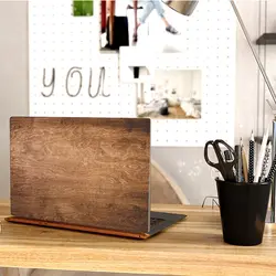 استیکر لپ تاپ طرح Wood کد ۲۷ به همراه استیکر کیبورد