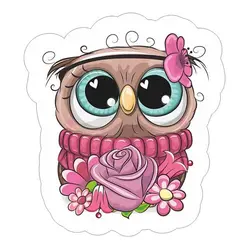 استیکر لپ تاپ طرح جغد کد 09