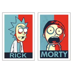 استیکر لپ تاپ مجموعه دو عددی طرح Rick&amp;Morty کد 02