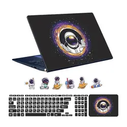 اسکین لپ تاپ طرح Astronaut کد ۱۰ به همراه استیکر کیبورد