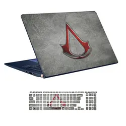 اسکین لپ تاپ طرح Assassin کد 13 به همراه استیکر کیبورد