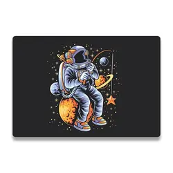 اسکین لپ تاپ طرح Astronaut کد ۱۱ به همراه استیکر کیبورد